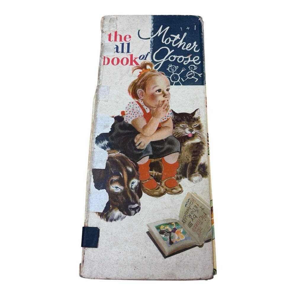 The Tall Book of Mother Goose Hardcover Illustrated Feodor Rojankovsky 1942 READ